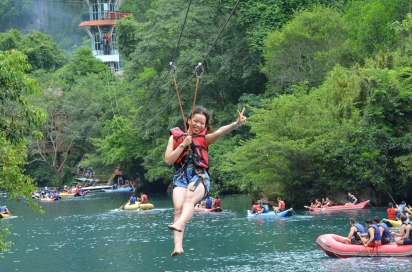Swimming, Cave exploration, Zipline, Mud bath, Kayaking in Phong Nha Ke Bang